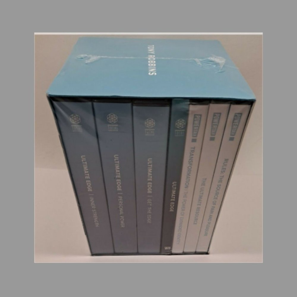 TONY ROBBINS ULTIMATE EDGE 3 & BONUS POWER TALK COMPLETE LIFE DVD CD BOX SET NEW